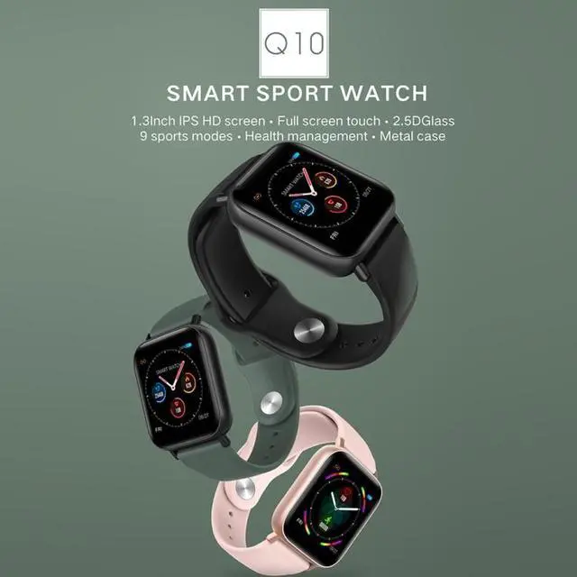 Alt view image 5 of 7 - Q10 Fashion Smart Sports Watch, 1.3 inch TFT Screen, IP67 Waterproof, Support Heart Rate / Blood Pressure Monitoring / Sleep Monitoring / Sedentary Reminder (Black)