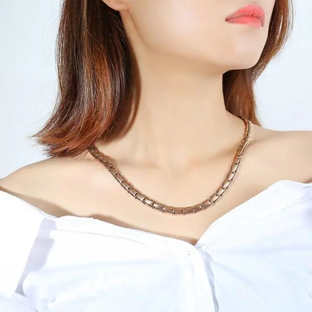 Main image of CNC-007 Magnetic Titanium Steel Necklace Jewelry CNC-007(Rose Gold) (Rose Gold)