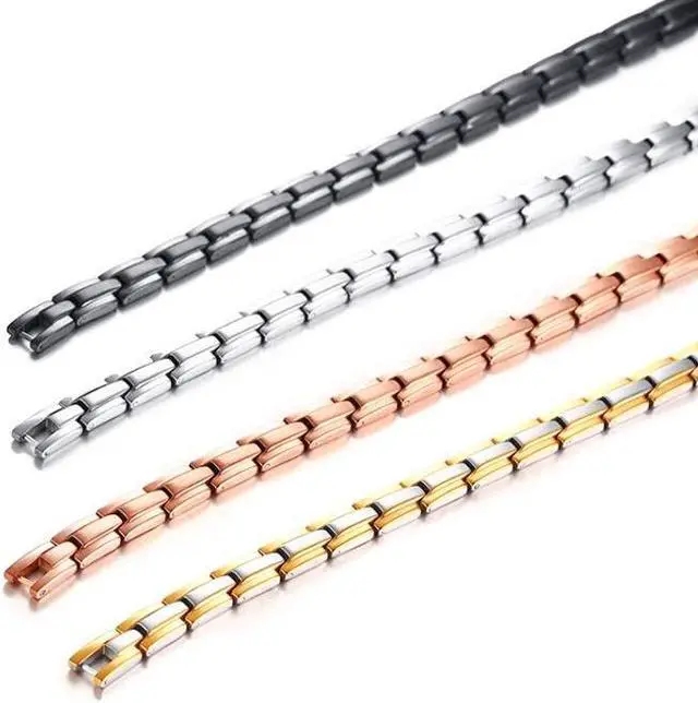 Alt view image 7 of 7 - CNC-007 Magnetic Titanium Steel Necklace Jewelry CNC-007(Rose Gold) (Rose Gold)