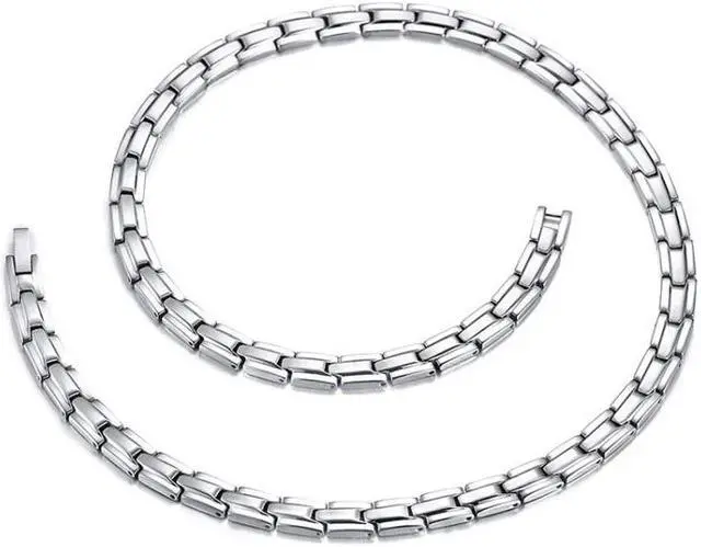 Alt view image 6 of 7 - CNC-007 Magnetic Titanium Steel Necklace Jewelry CNC-007(Rose Gold) (Rose Gold)