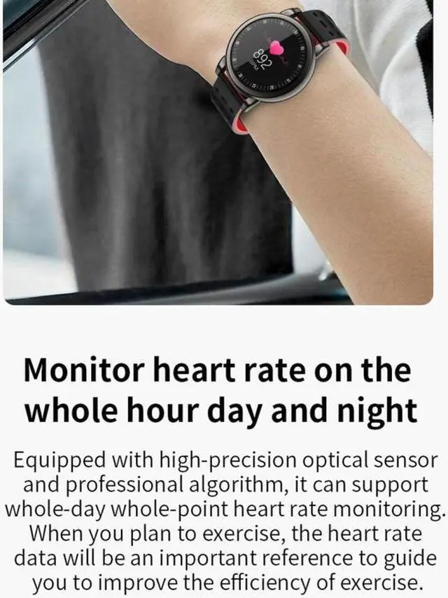 Alt view image 6 of 7 - B8+ 1.08 inch IPS Color Screen IP67 Waterproof Smart Watch,Support Message Reminder / Heart Rate Monitor / Blood Oxygen Monitoring / Blood Pressure Monitoring/ Sleeping Monitoring (Green)