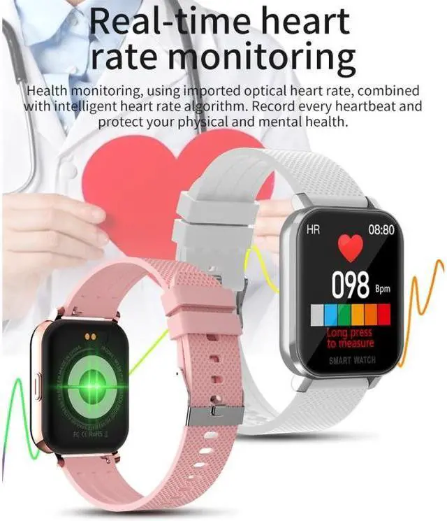 Alt view image 6 of 7 - MT28 1.54 inch TFT Screen IP67 Waterproof Business Sport Silicone Strip Smart Watch, Support Sleep Monitor / Heart Rate Monitor / Blood Pressure Monitoring Silicone Strip (Black)
