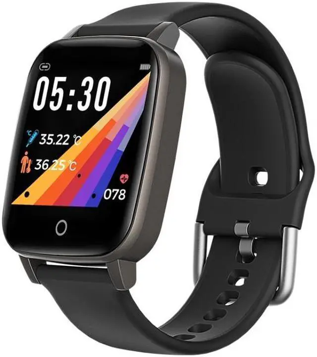 Main image of T1 Body Temperature Measurement Smart Sports Watch, 1.3 inch Screen, IP67 Waterproof, Support Automatic Temperature and Heart Rate Monitoring / Sleep Monitoring / Sedentary Reminder (Black)