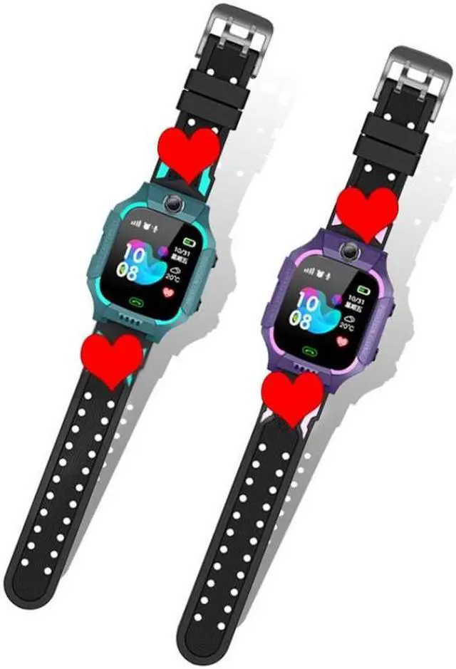 Alt view image 2 of 7 - Z6 Children Phone Watch Smart Positioning Full Touch Screen Student Watch (Purple)