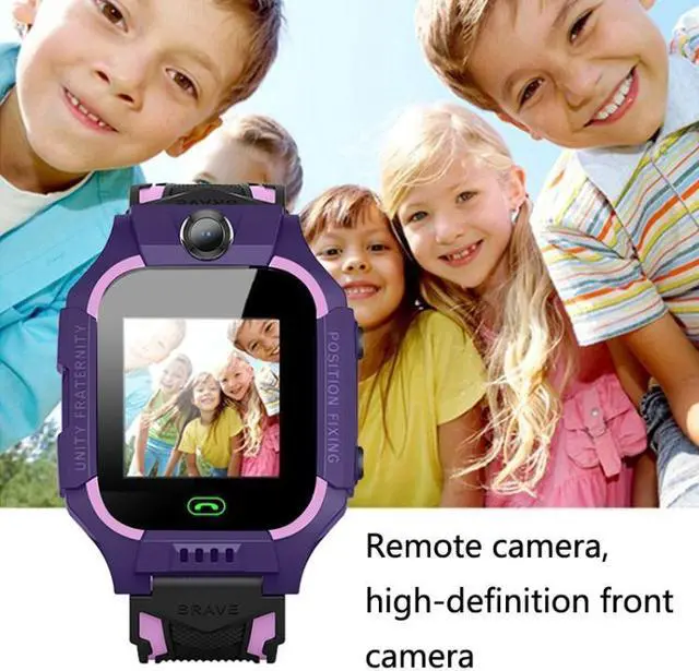 Alt view image 5 of 7 - Z6 Children Phone Watch Smart Positioning Full Touch Screen Student Watch (Purple)