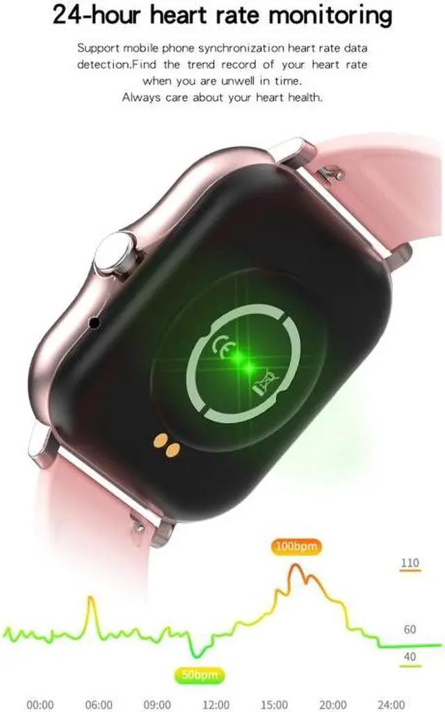 Alt view image 5 of 7 - GT20 1.69 inch TFT Screen IP67 Waterproof Smart Watch, Support Music Control / Bluetooth Call / Heart Rate Monitoring / Blood Pressure Monitoring, Style:Silicone Strap (Gold)