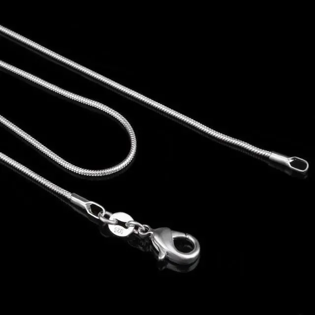 Alt view image 3 of 4 - 1MM Personality Fashion Silver Plated Snake Bone Chain(Silver length:24 inch)