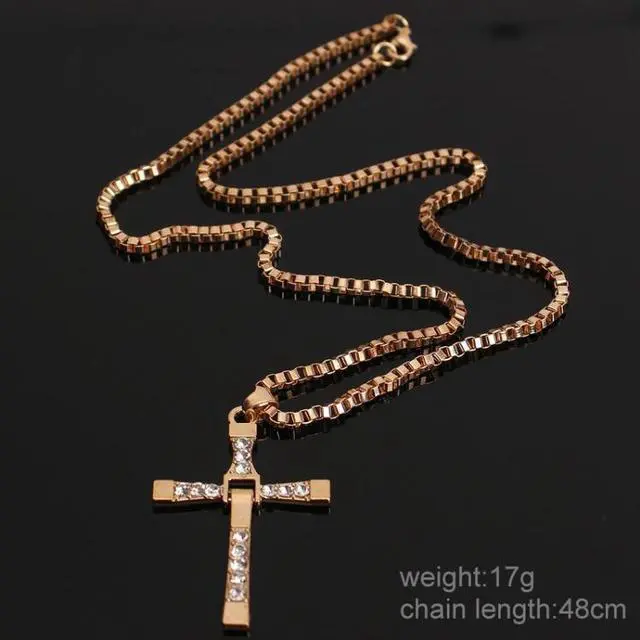 Alt view image 4 of 6 - Fashion Rhinestone Cross Pendant Encrypted Box Necklace (Silver)