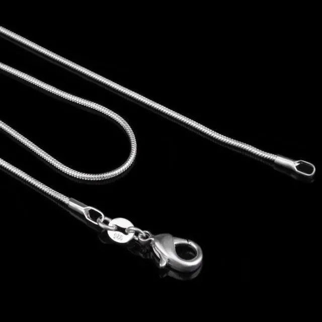 Alt view image 3 of 6 - Silver-plated Snake Bone Chain Necklace Female Thin Necklace 1mm 24 inch