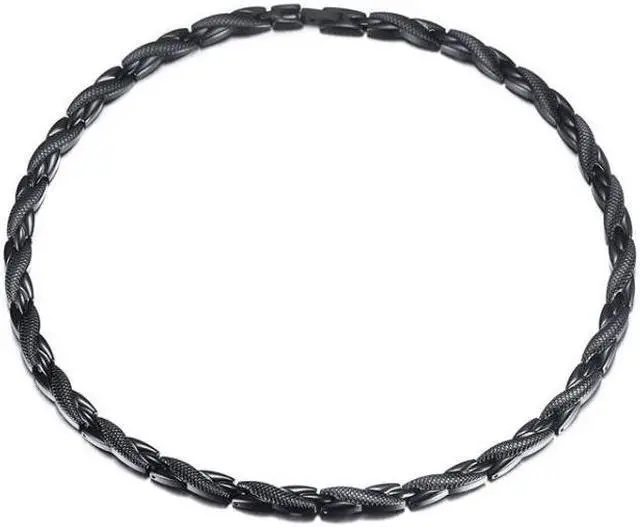 Alt view image 3 of 4 - CNC-004 Thick Necklace Magnet Men Necklace Jewelry CNC-004(Black) (Black)