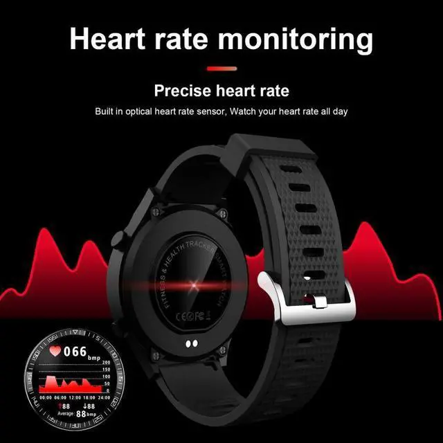 Alt view image 6 of 7 - M88 Smart Watch for Men, Support Heart Rate / Blood Pressure / Oxygen Monitoring & Sleep Monitoring & Sedentary Reminder (Silver)