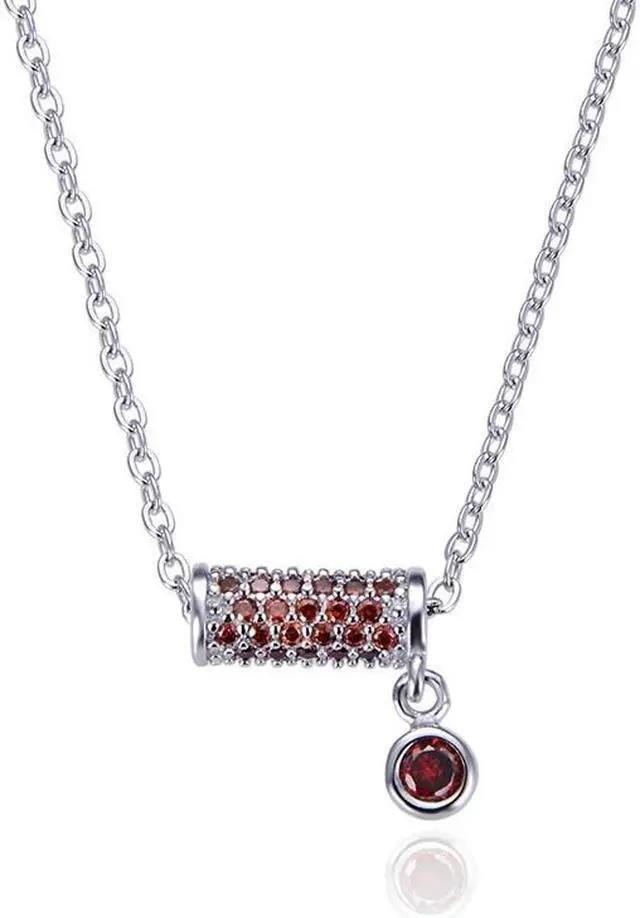 Alt view image 2 of 4 - Women Fashion S925 Sterling Silver Small Waist Pendant Necklace (Green)