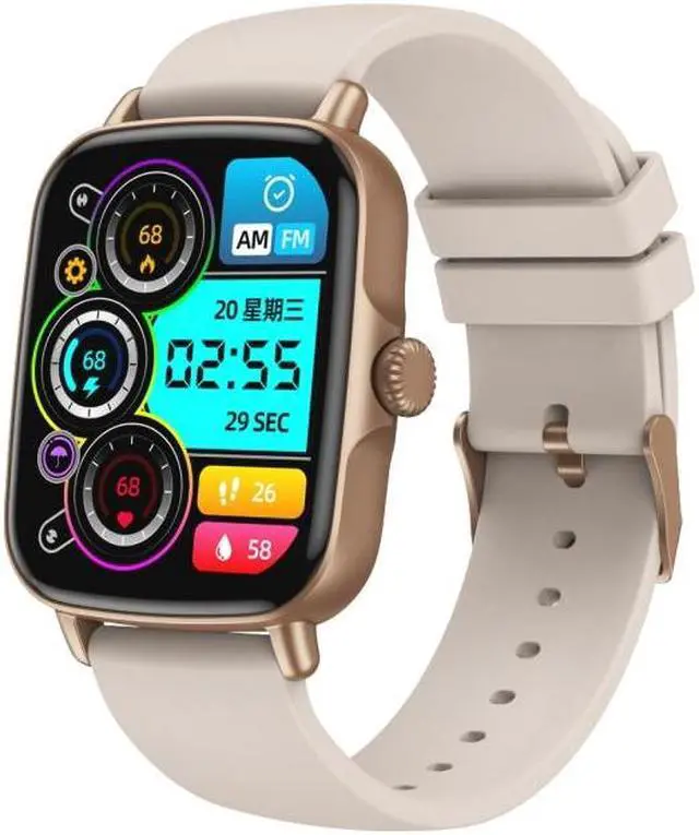 Main image of AW18 1.69inch Color Screen Smart Watch, Support Bluetooth Call / Heart Rate Monitoring (Gold)