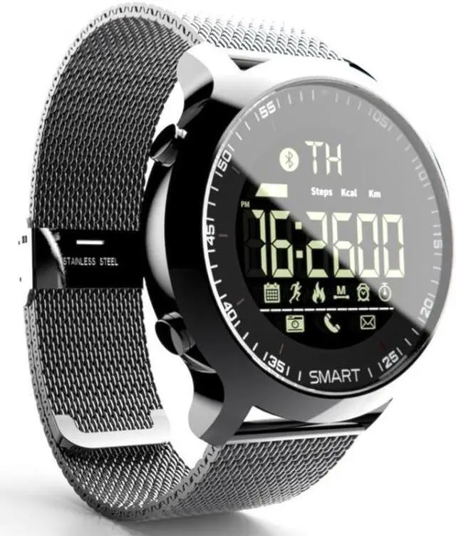 Main image of Lokmat MK18 1.1 inch Circle Screen IP68 Waterproof Smart Watch, Support Information Reminder / Remote Camera / Walking Motion Monitor (Silver)