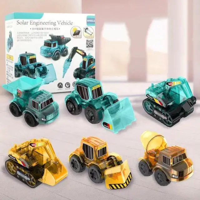 Alt view image 2 of 7 - DIY Solar Toys Assembled Engineering Vehicle Model Educational Toy Engineering Vehicle (Random Type Delivery)