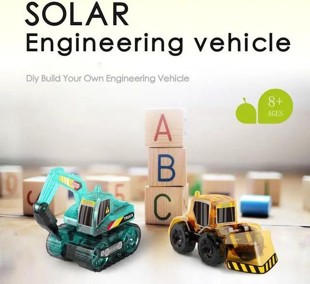 Alt view image 4 of 7 - DIY Solar Toys Assembled Engineering Vehicle Model Educational Toy Engineering Vehicle (Random Type Delivery)