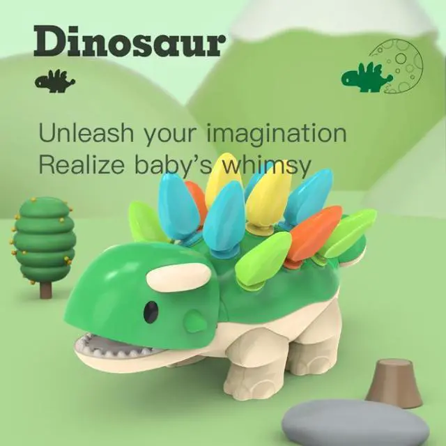 Alt view image 4 of 5 - MoFun 2055A Puzzle and insert dinosaur early education toys, Size:2055A