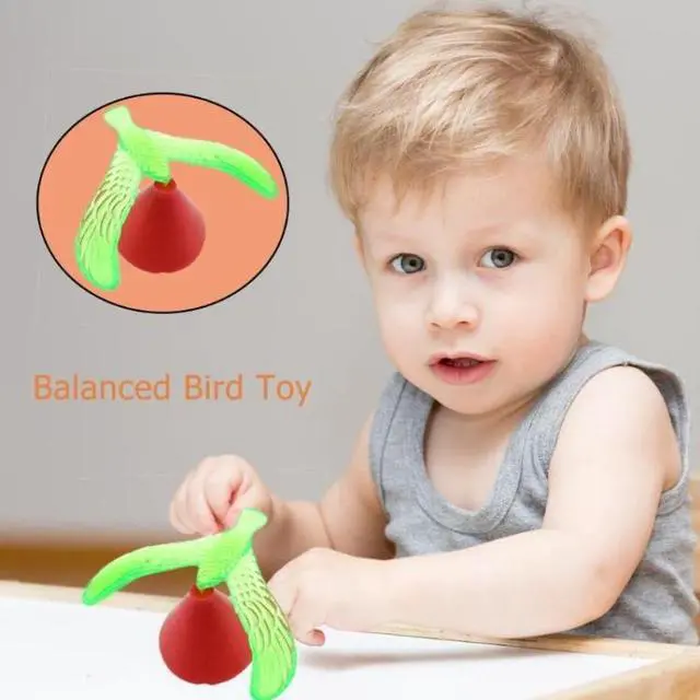 Alt view image 2 of 7 - 10 PCS Kids Funny Toy Plastic Mini DIY Magic Balancing Bird Children Gift, Random Color Delivery, Size:Magic Balancing Bird