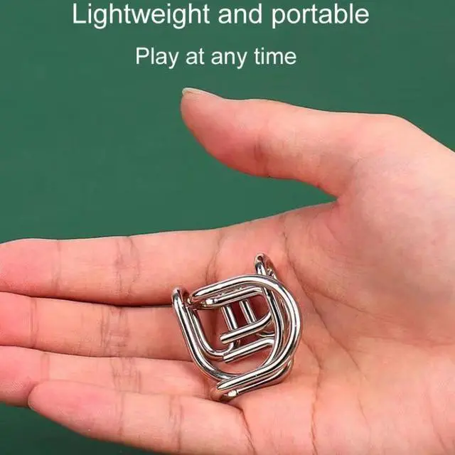 Alt view image 6 of 6 - 8pcs /Set Intelligence Unlocking Kids Puzzle Nine Links Toys, Size:A Model Yellow