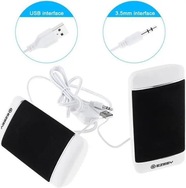 Alt view image 2 of 7 - YEEZE S4 Notebook PC Mini Speaker Wired USB 2.0 Portable Speaker, Size:Black (Black)