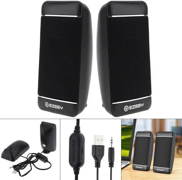 Alt view image 4 of 7 - YEEZE S4 Notebook PC Mini Speaker Wired USB 2.0 Portable Speaker, Size:Black (Black)