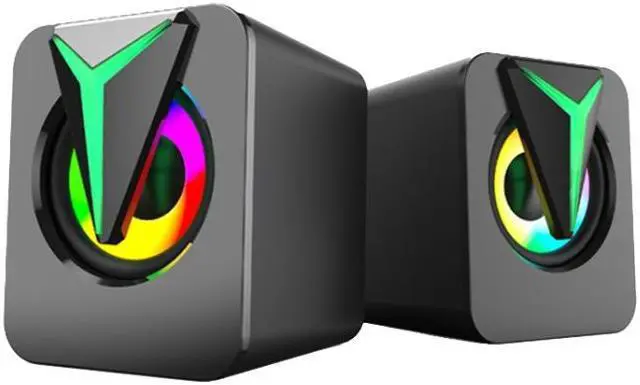 Alt view image 2 of 5 - FT-25-1 RGB Colorful Lighting Desktop Computer Speaker (Black)