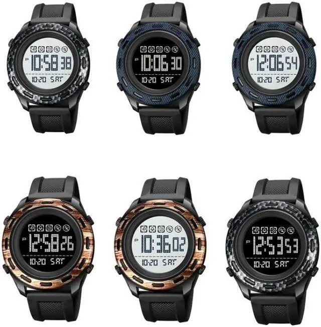 Alt view image 2 of 7 - SKMEI 1872 Stainless Steel Buckle PU Strap Waterproof Electronic Watch, Dial:White (Carbon Brazing)