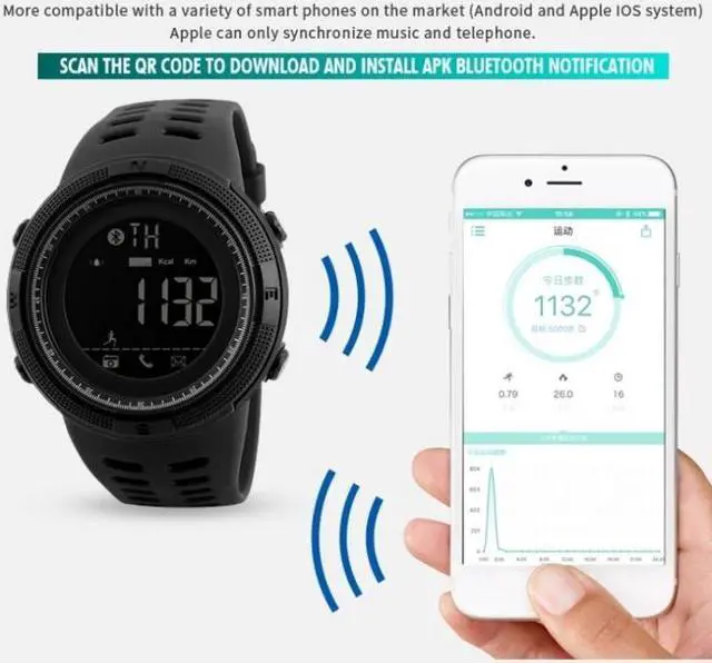 Alt view image 5 of 7 - SKMEI 1250 Men Outdoor Waterproof Sports Digital Watch Multi-Function Watch (Gold/Red)
