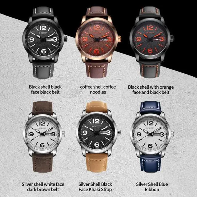 Alt view image 2 of 7 - Ochstin 6047B Business Style Quartz Men Leather Watch (Coffee+Coffee)