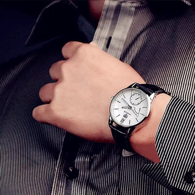 Alt view image 6 of 7 - YAZOLE Men Business Quartz Watch (311 Black Tray Black Belt)