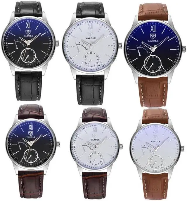 Alt view image 7 of 7 - YAZOLE Men Business Quartz Watch (311 Black Tray Black Belt)