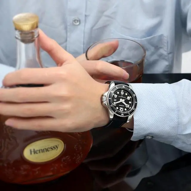 Alt view image 7 of 7 - CAGARNY 6863 Fashion Waterproof Quartz Movement Wrist Watch with Leather Band (Coffee)