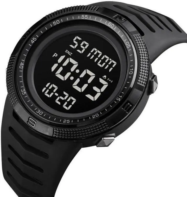 Main image of SKMEI 1632 Dual Time Display Luminous Electronic Watch, Support Alarm Clock (Black)
