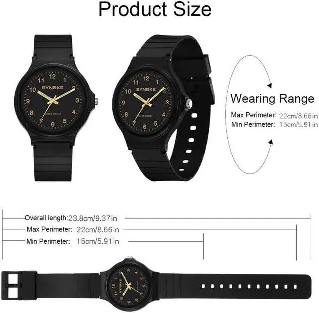 Alt view image 3 of 7 - SYNOKE 9109 Digital Display Silent Waterproof Sports Student Watch (Pink)