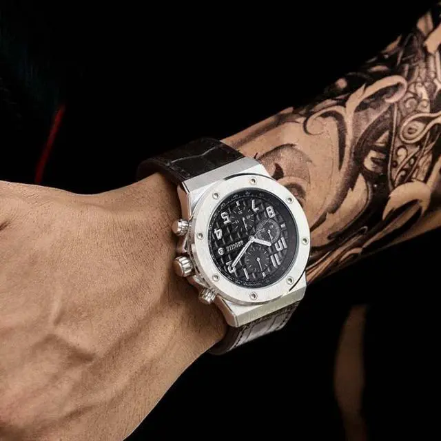 Alt view image 7 of 7 - BAOGELA 1805 Sports Quartz Men Watch Luminous Silicone Watch (Rose Shell Black Surface)