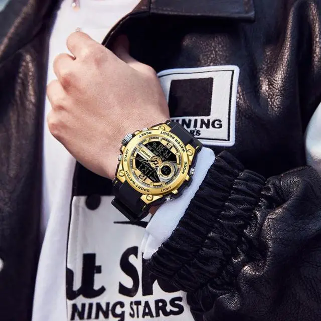 Alt view image 7 of 7 - SANDA 6092 Luminous Dual Time Display Waterproof Sports Watch