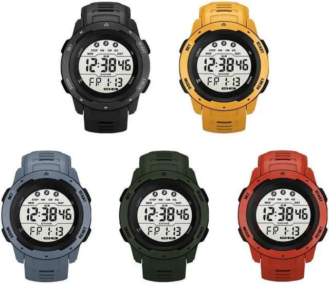 Alt view image 2 of 7 - SYNOKE 9811 Luminous Large Screen Outdoor Running Student Watch (Grey)