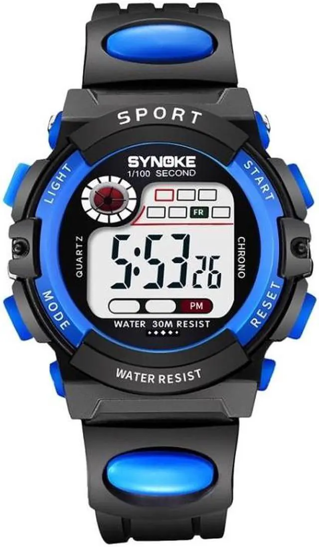 Main image of SYNOKE 99269 Children Sports Waterproof Digital Watch, Colour: Small (Blue) Small (Blue)