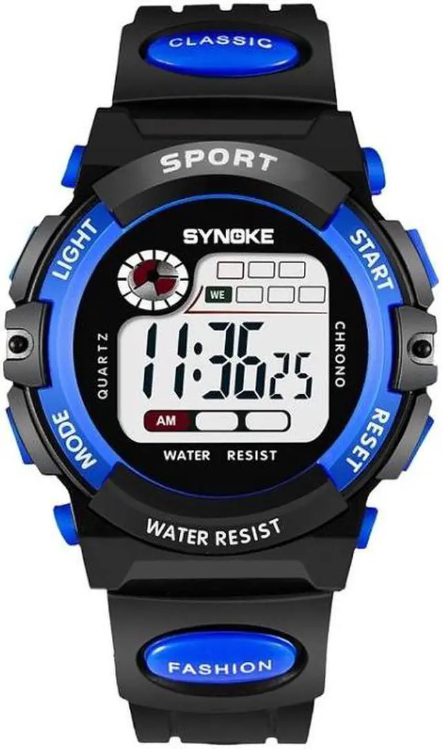 Main image of SYNOKE 99269 Children Sports Waterproof Digital Watch, Colour: Large (Blue) Large (Blue)