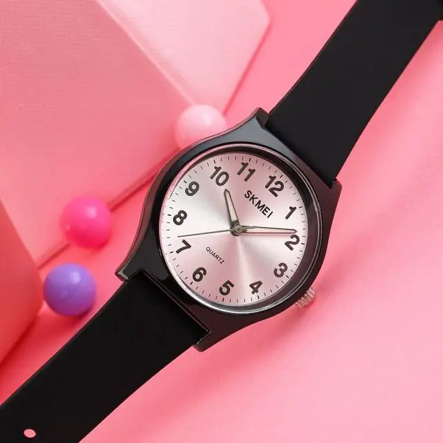 Alt view image 6 of 7 - SKMEI 1760 Stainless Steel Buckle Silicone Strap Waterproof Quartz Watch (Purple Transparent)