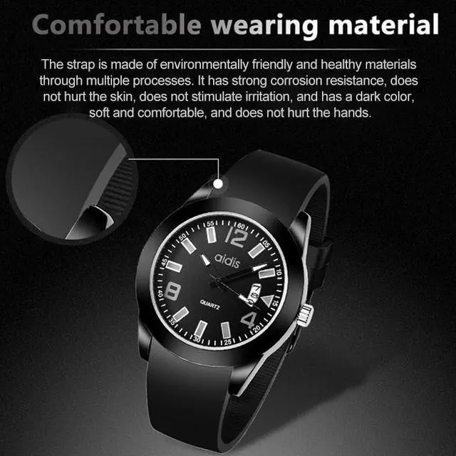 Alt view image 3 of 7 - L addies MY-1601 Regular Version Silicone Watchstrap Quartz Watch, Support Calendar (Yellow)