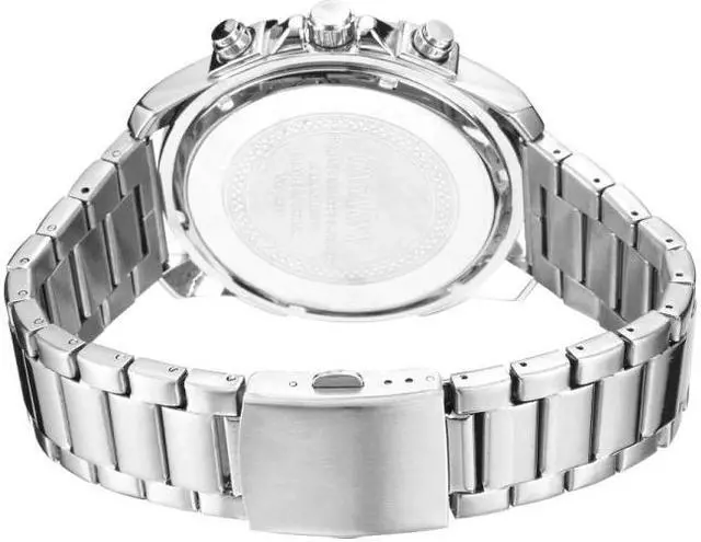 Alt view image 3 of 4 - CAGARNY 6882 Fashion Waterproof Quartz Watch with Stainless Steel Band (Style 1)