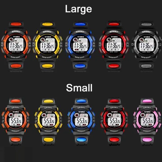 Alt view image 2 of 7 - SYNOKE 99269 Children Sports Waterproof Digital Watch, Colour: Large (Orange) Large (Orange)