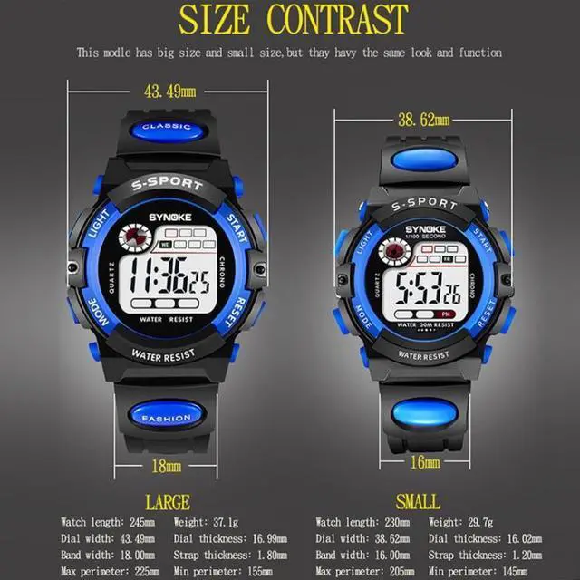 Alt view image 3 of 7 - SYNOKE 99269 Children Sports Waterproof Digital Watch, Colour: Small (Pink) Small (Pink)