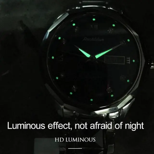Alt view image 6 of 7 - JIN SHI DUN 8813 Fashion Waterproof Luminous Automatic Mechanical Watch Women (Silver White)