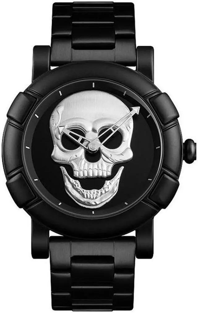 Main image of SKMEI 9178 Skull Pattern Multifunctional Outdoor Men Fashion Waterproof Quartz Wrist Watch (Silver)