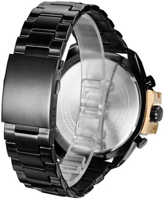 Alt view image 3 of 3 - CAGARNY 6839 Irregular Large Dial Stainless Steel Band Quartz Sports Watch For Men (Style 4)