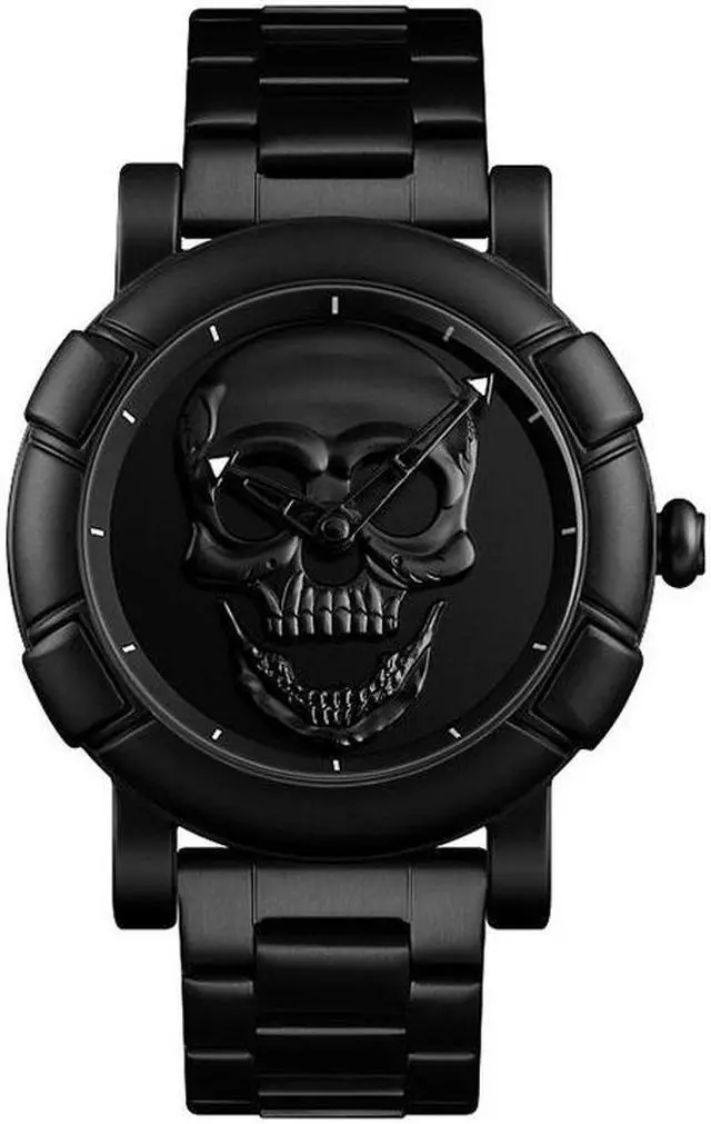 Main image of SKMEI 9178 Skull Pattern Multifunctional Outdoor Men Fashion Waterproof Quartz Wrist Watch (Black)