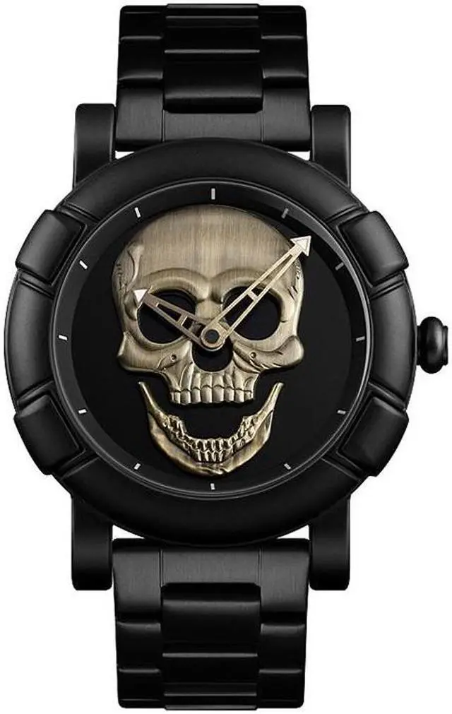 Main image of SKMEI 9178 Skull Pattern Multifunctional Outdoor Men Fashion Waterproof Quartz Wrist Watch (Cyan)