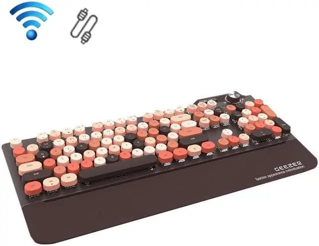 Main image of Mofii GEEZER G7 107 Keys Wired / Wireless / Bluetooth Three Mode Mechanical Keyboard, Cable Length: 1.5m (Brown)